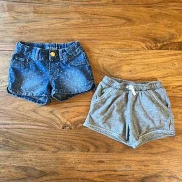 Cat & Jack Girls Shorts Bundle x2  4T - Picture 1 of 9